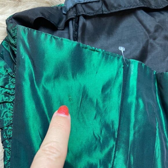 Gunne Sax By Jessica McClintock 80’s-90’s Halter Taffeta Green Bow Dress - Picture 10 of 16